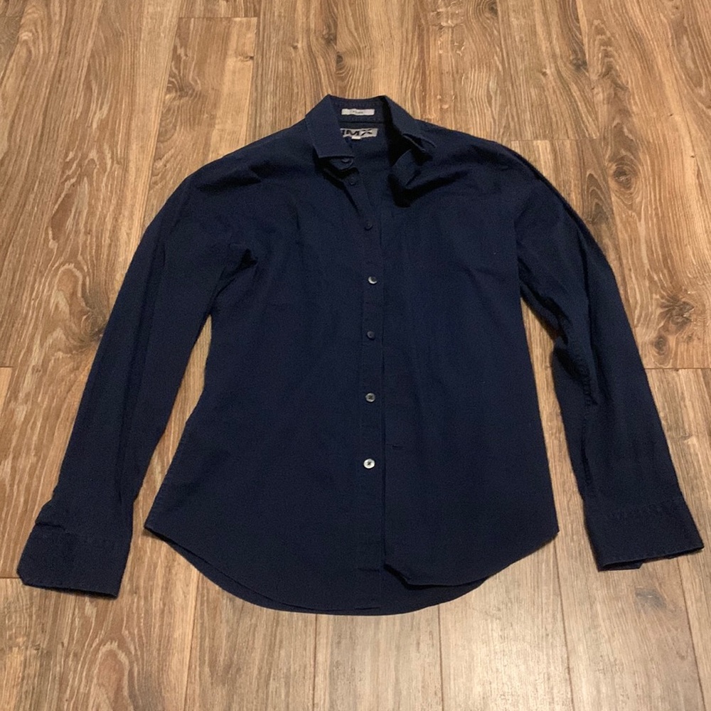 Express dark navy blue button down